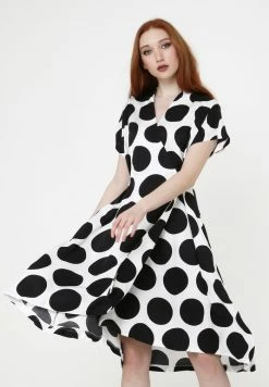 Madam-T RACHEL - Robe De Jour - Weiß Schwarz -Madam-T Soldes 2022 51812ed8a4604c7db369a67ca60af1af