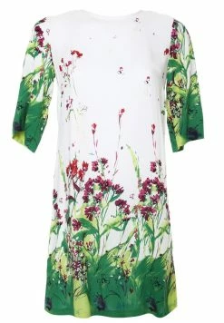 Madam-T MILANA - Robe De Jour - Weiß, Hellgrün -Madam-T Soldes 2022 519d6f89882a4afb84e78bb1dc292c61