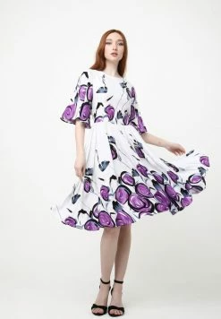 Madam-T TEREZIA - Robe De Jour - Weiß/lila