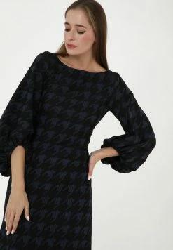 Madam-T ULANA - Robe De Jour - Schwarz/blau -Madam-T Soldes 2022 51cd1610f4b4463ab0eb83fc91af6504