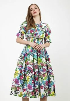 Madam-T Robe De Jour - Weiß Hellblau -Madam-T Soldes 2022 5217146c9ef74098b56094e6f21d8b86