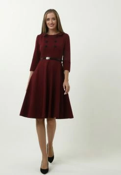 Madam-T VESTA - Robe De Jour - Weinrot -Madam-T Soldes 2022 5222e53254a343ee91a32b935213f8c3