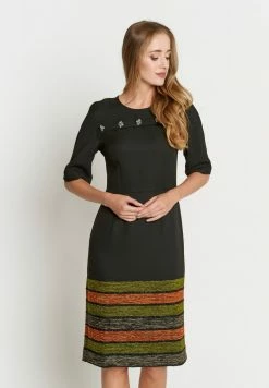 Madam-T NOELLA - Robe Fourreau - Schwarz, Orange