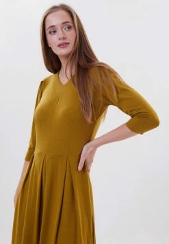 Madam-T Robe Fourreau - Senf -Madam-T Soldes 2022 526d5ab3c045485c979b90b850406a65