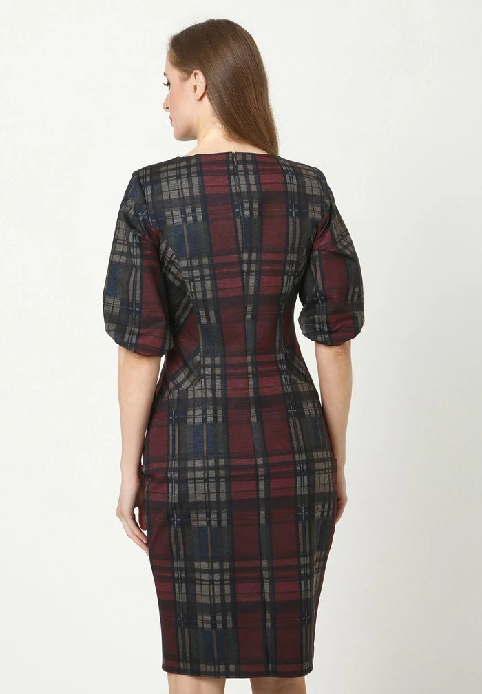 Madam-T JERSEYKLEID AGARATA - Robe Fourreau - Weinrot, Blau 3 Madam-T JERSEYKLEID AGARATA - Robe Fourreau - Weinrot, Blau – Image 3