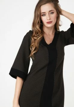 Madam-T REINA - Robe De Jour - Schwarz/ Khaki -Madam-T Soldes 2022 532cc6de4ed34ad89e7f61f8eb2238ff