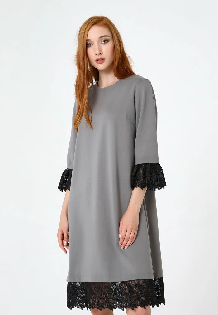 Madam-T MERIKANA - Robe De Jour - Grau 5 Madam-T MERIKANA - Robe De Jour - Grau – Image 5