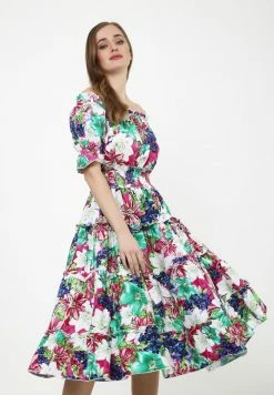 Madam-T Robe De Jour - Weiß Himbeere -Madam-T Soldes 2022 5366914de2bf4dcfa2e4c5a612896c03