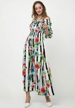 Madam-T RONDA - Robe De Jour - Weiß, Schwarz -Madam-T Soldes 2022 5427534125d740629a13743d7600cb33