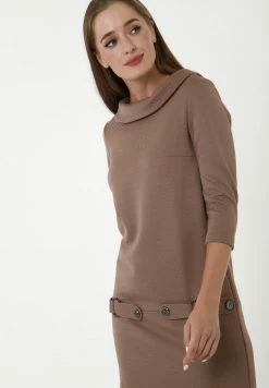 Madam-T SALAMANKA - Robe Fourreau - Hellbraun -Madam-T Soldes 2022 54a45aa5a4e74161a10eb43af9a6e5b2