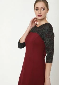 Madam-T Robe De Jour - Grau, Weinrot -Madam-T Soldes 2022 557baeb8d763494892dc28815c94e604