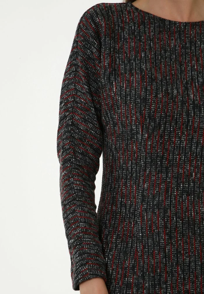 Madam-T SAMARA - Robe Pull - Dunkelgrau Rot 6 Madam-T SAMARA - Robe Pull - Dunkelgrau Rot – Image 6