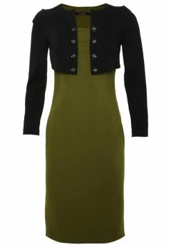 Madam-T Robe En Jersey - Khaki, Schwarz -Madam-T Soldes 2022 562f61b39cb047bf998793caa5f05372