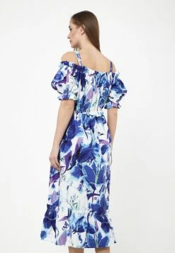 Madam-T CERCANA - Robe De Jour - Weiß, Kornblumenblau -Madam-T Soldes 2022 56a82756cff7442db49a34c675cd7af0