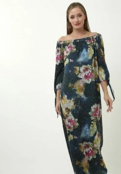 Madam-T SILVIA - Robe Longue - Senf/ Blau -Madam-T Soldes 2022 56d42c67282b4b8a8892cf327082e902