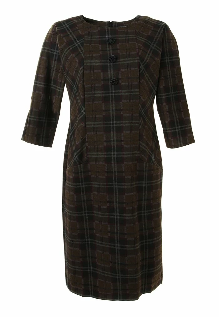 Madam-T INSIGMA - Robe De Jour - Schwarz Senf 8 Madam-T INSIGMA - Robe De Jour - Schwarz Senf – Image 8