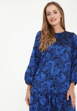 Madam-T FIKERA - Robe De Jour - Indigo, Schwarz -Madam-T Soldes 2022 5787b3352b59494b8fefdf0c9d640df0