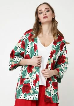 Madam-T EIDA - Blazer - Weiß, Rot