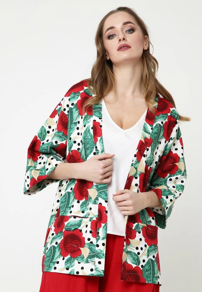 Madam-T EIDA - Blazer - Weiß, Rot 1 Madam-T EIDA - Blazer - Weiß, Rot