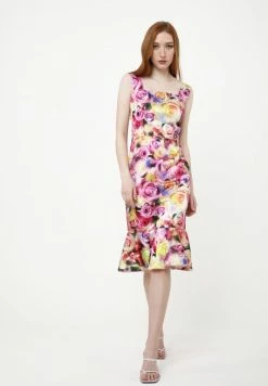 Madam-T Robe De Jour - Gelb, Lila