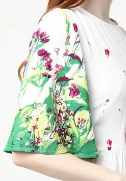 Madam-T TEREZIA - Robe De Jour - Weiß/hellgrün -Madam-T Soldes 2022 584c24d2b27d4e93b46666ad40e78a8f