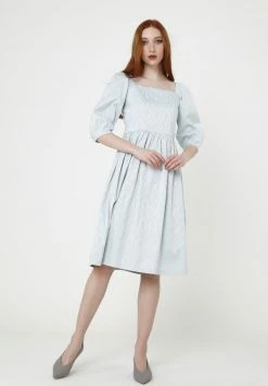 Madam-T CHANTALE - Robe De Jour - Grau Blau -Madam-T Soldes 2022 5954923edf854e3ba635e3ee5e988ea7