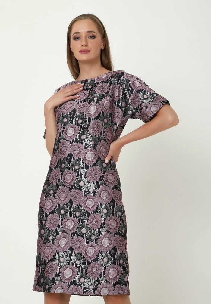 Madam-T JUDY - Robe Fourreau - Blau, Lila 1 Madam-T JUDY - Robe Fourreau - Blau, Lila