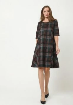 Madam-T ASIDA - Robe En Jersey - Grün, Braun