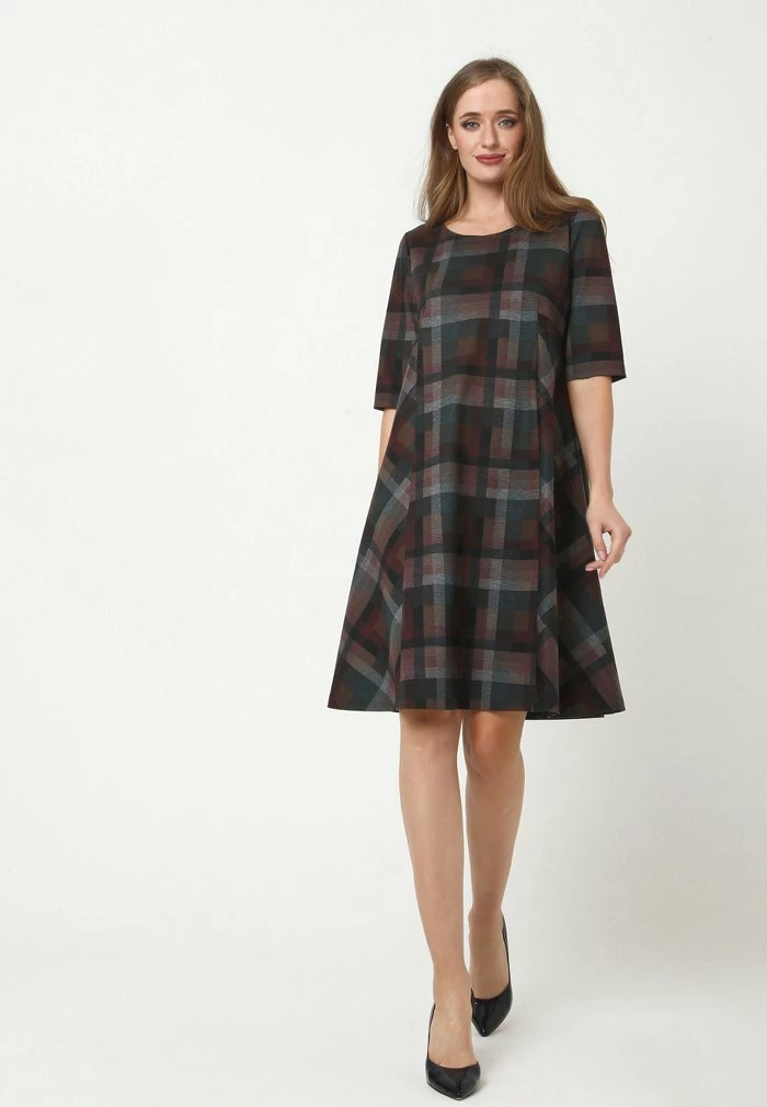 Madam-T ASIDA - Robe En Jersey - Grün, Braun 1 Madam-T ASIDA - Robe En Jersey - Grün, Braun