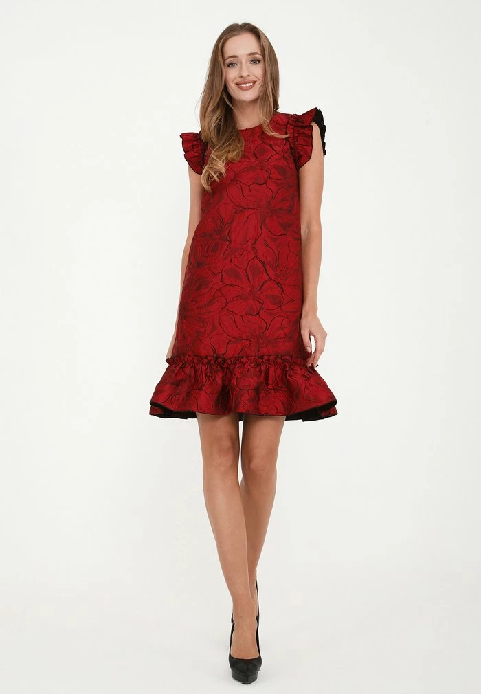 Madam-T GRETA - Robe De Jour - Schwarz, Rot 2 Madam-T GRETA - Robe De Jour - Schwarz, Rot – Image 2