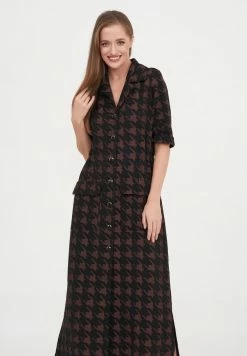 Madam-T ORSOLA - Robe Chemise - Schwarz/rot -Madam-T Soldes 2022 5b522cf734ee4851a5b62b2d97fbabc9