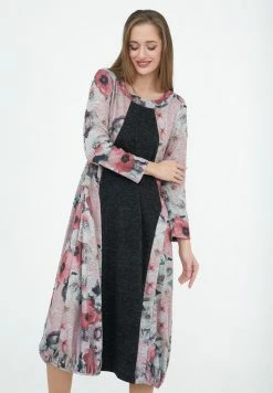 Madam-T ROSHELE - Robe De Jour - Hellgrün/rosa -Madam-T Soldes 2022 5ba6cb2f203c409a81cfee8bd60ee672