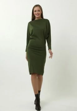 Madam-T GERA - Robe Fourreau - Khakifarben