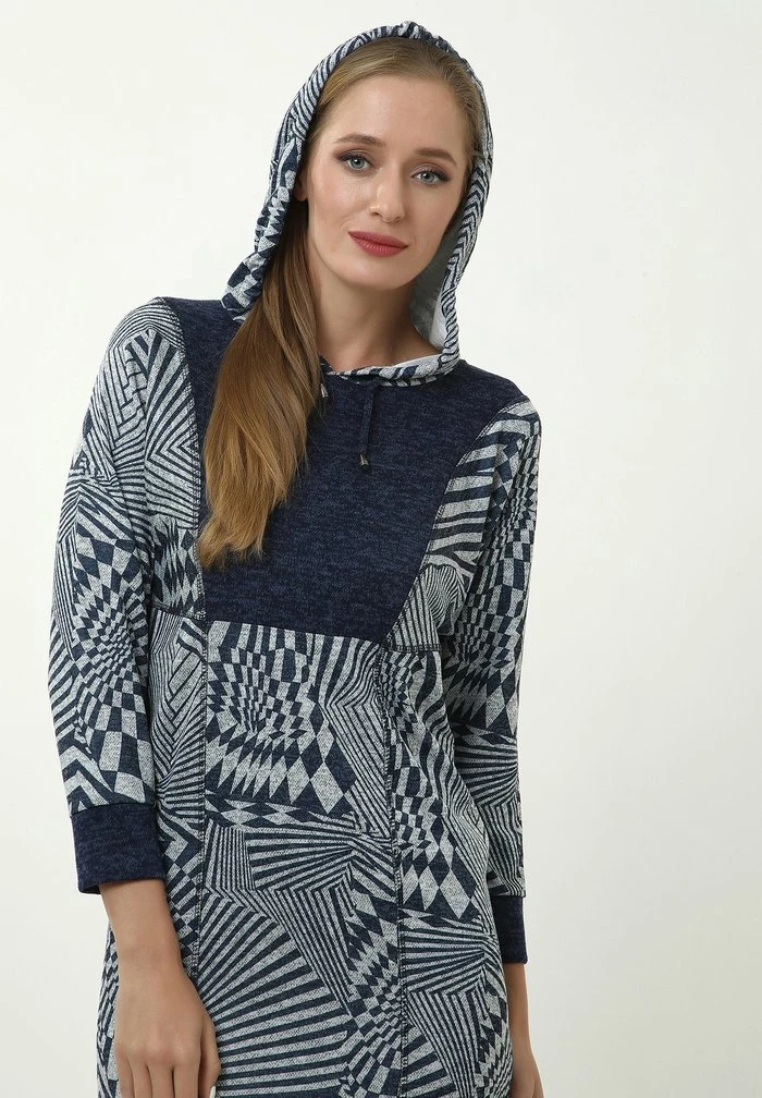 Madam-T ZLATA - Robe Fourreau - Grau/blau 4 Madam-T ZLATA - Robe Fourreau - Grau/blau – Image 4