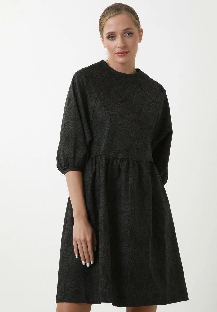 Madam-T ADAMASA - Robe De Jour - Wein Rot/grün 1 Madam-T ADAMASA - Robe De Jour - Wein Rot/grün