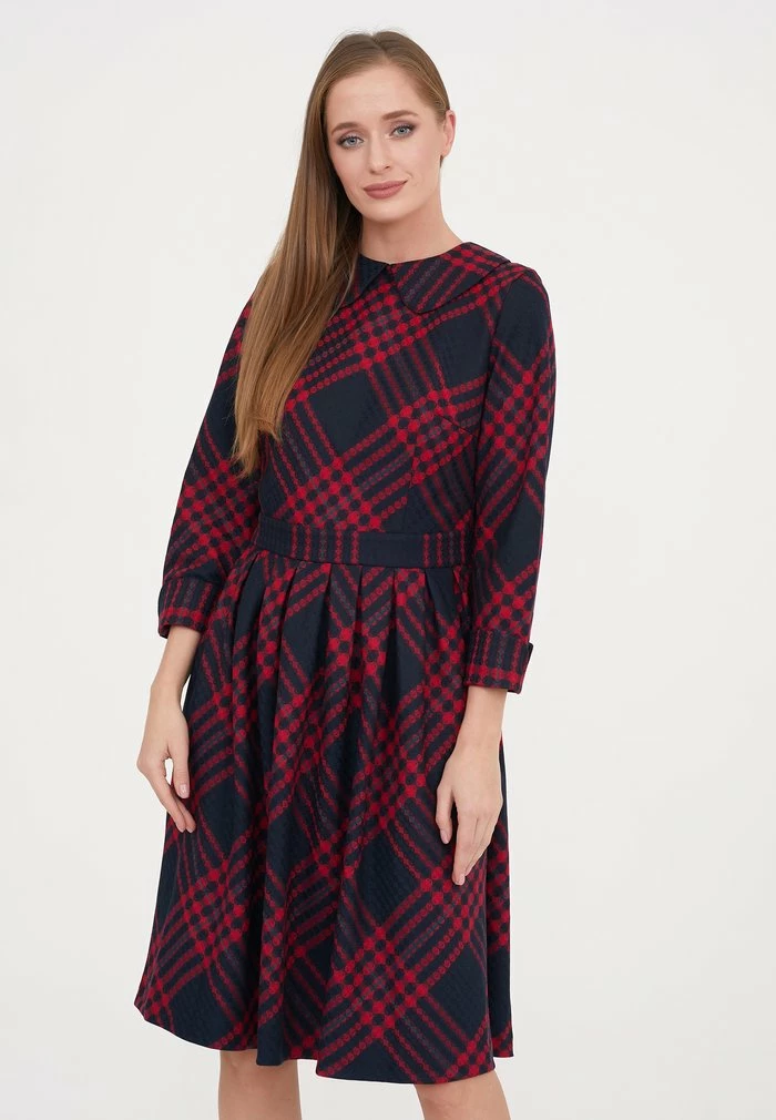 Madam-T MEDJA - Robe De Jour - Blau, Howdy Rot 1 Madam-T MEDJA - Robe De Jour - Blau, Howdy Rot