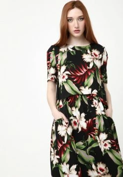 Madam-T Robe De Jour - Schwarz, Grün -Madam-T Soldes 2022 5c4703751e3f4e4c8c2230f199f65c97