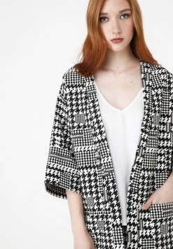 Madam-T Gilet - Weiß Schwarz -Madam-T Soldes 2022 5c81717fdaaf4b9386b8e3f3a154abc0