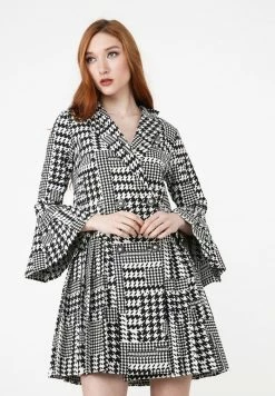 Madam-T TEODORA - Robe De Jour - Weiß Schwarz