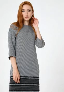 Madam-T IZMIRA - Robe Pull - Grau Schwarz -Madam-T Soldes 2022 5ccb4b2f11734251a96698da6fd05226