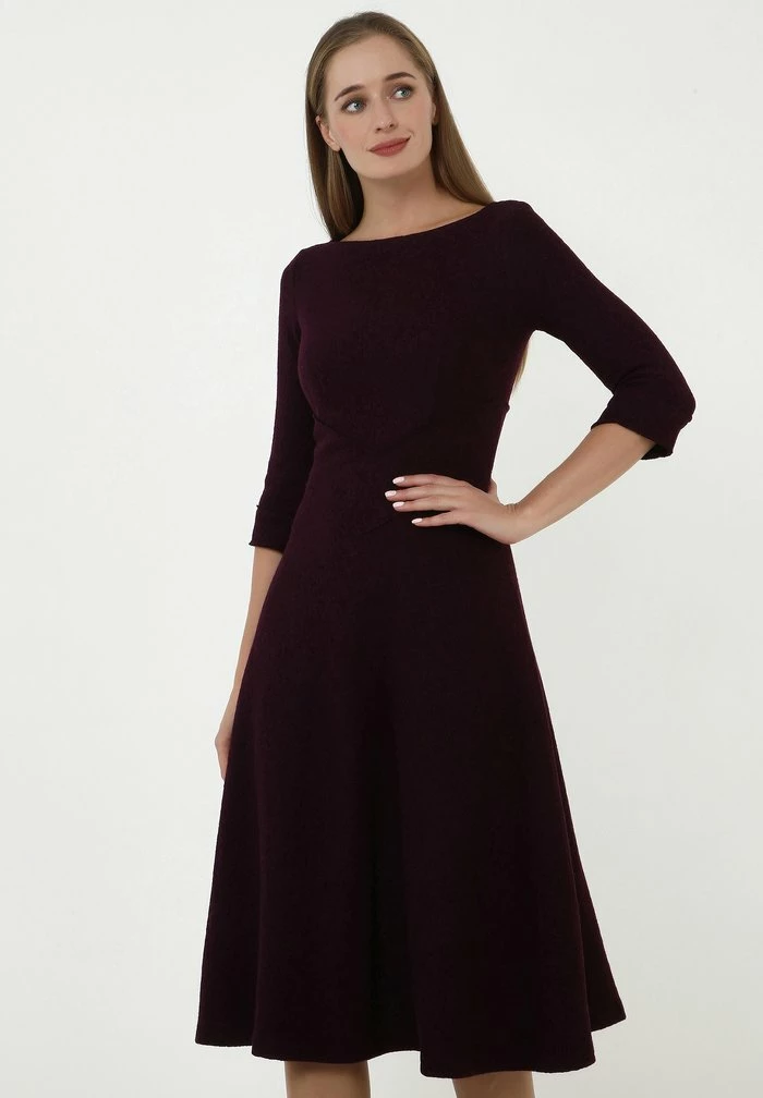 Madam-T YANNA - Robe En Jersey - Pflaume 7 Madam-T YANNA - Robe En Jersey - Pflaume – Image 7