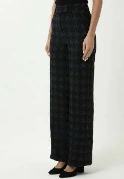 Madam-T MARIL - Pantalon Classique - Schwarz/blau -Madam-T Soldes 2022 5cdb02d9c02641d2a61a6ae2a58fc761