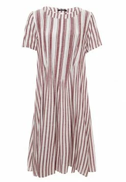 Madam-T DARI - Robe De Jour - Wein-rot, Weiß -Madam-T Soldes 2022 5ce071c0e5604de6951291f79461a221