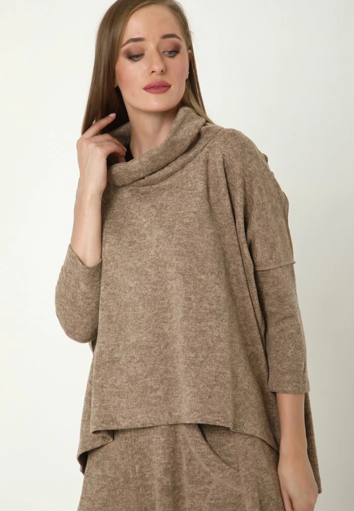 Madam-T SHARON - Pullover - Dunkel Beige 1 Madam-T SHARON - Pullover - Dunkel Beige