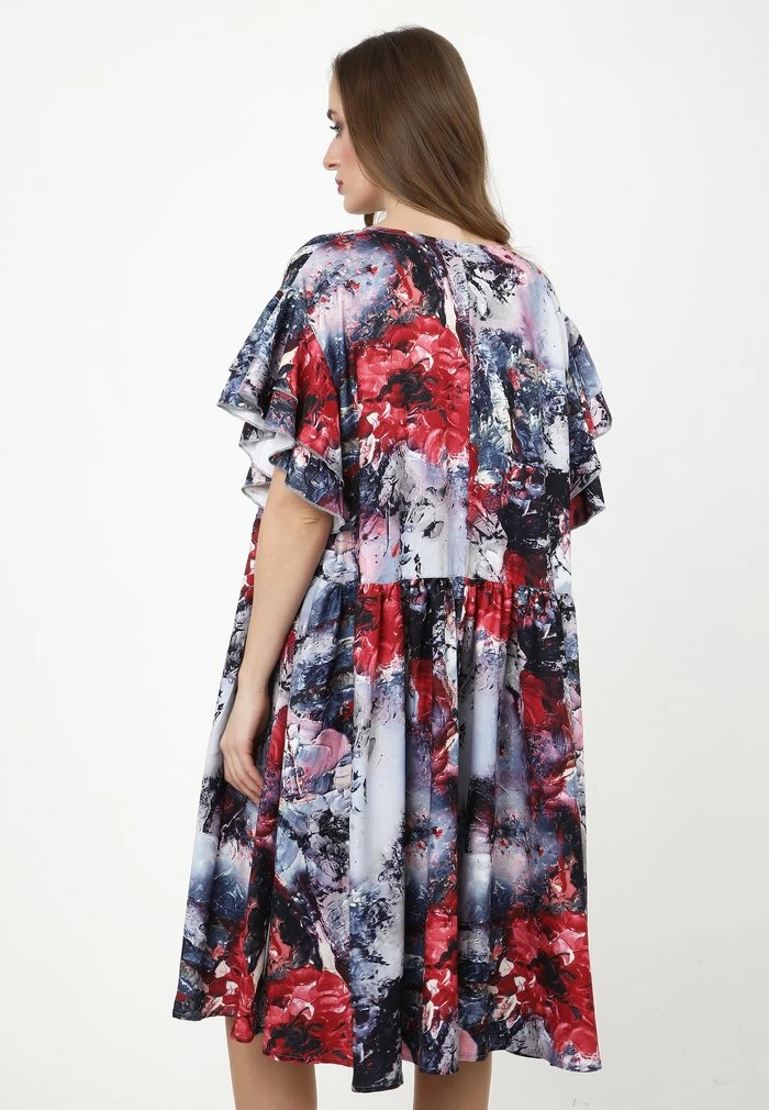 Madam-T Robe De Jour - Dunkelgrau Weinrot 5 Madam-T Robe De Jour - Dunkelgrau Weinrot – Image 5