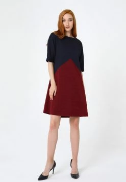 Madam-T LOLITA - Robe Pull - Blau, Weinrot -Madam-T Soldes 2022 5e59f60c99114f3dbaf9bfa9f149b541