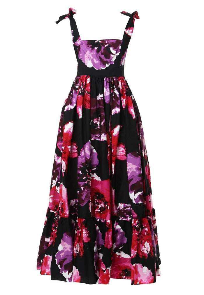 Madam-T Robe Longue - Schwarz, Himbeere 4 Madam-T Robe Longue - Schwarz, Himbeere – Image 4