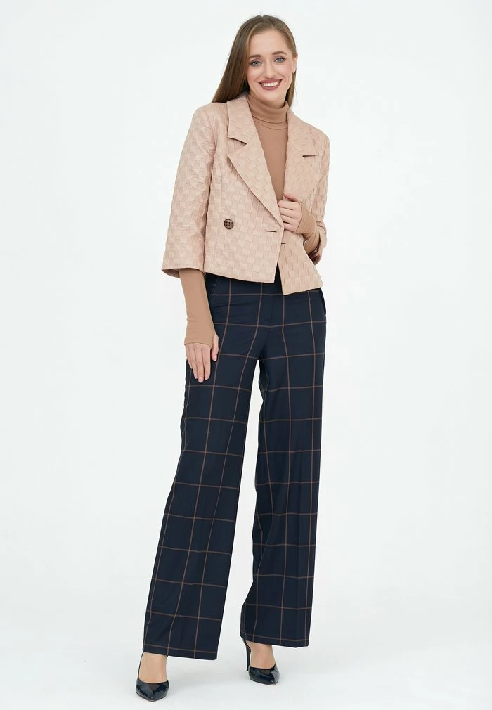 Madam-T Pantalon Classique - Blue Brown 2 Madam-T Pantalon Classique - Blue Brown – Image 2