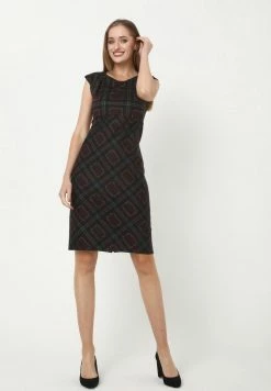 Madam-T MUTALA - Robe Fourreau - Weinrot Grün -Madam-T Soldes 2022 5f069fb1bd064cb6ba548a119e0bcbe1