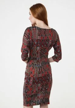 Madam-T Robe Fourreau - Terrakotta/ Khaki -Madam-T Soldes 2022 5f7ee3a88f9f433a966a828b2cf93d21